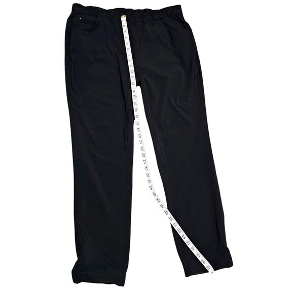 Eddie Bauer Womens Black Pull-On Straight-Leg Pants With Elastic Waist & Pockets - Picture 12 of 13
